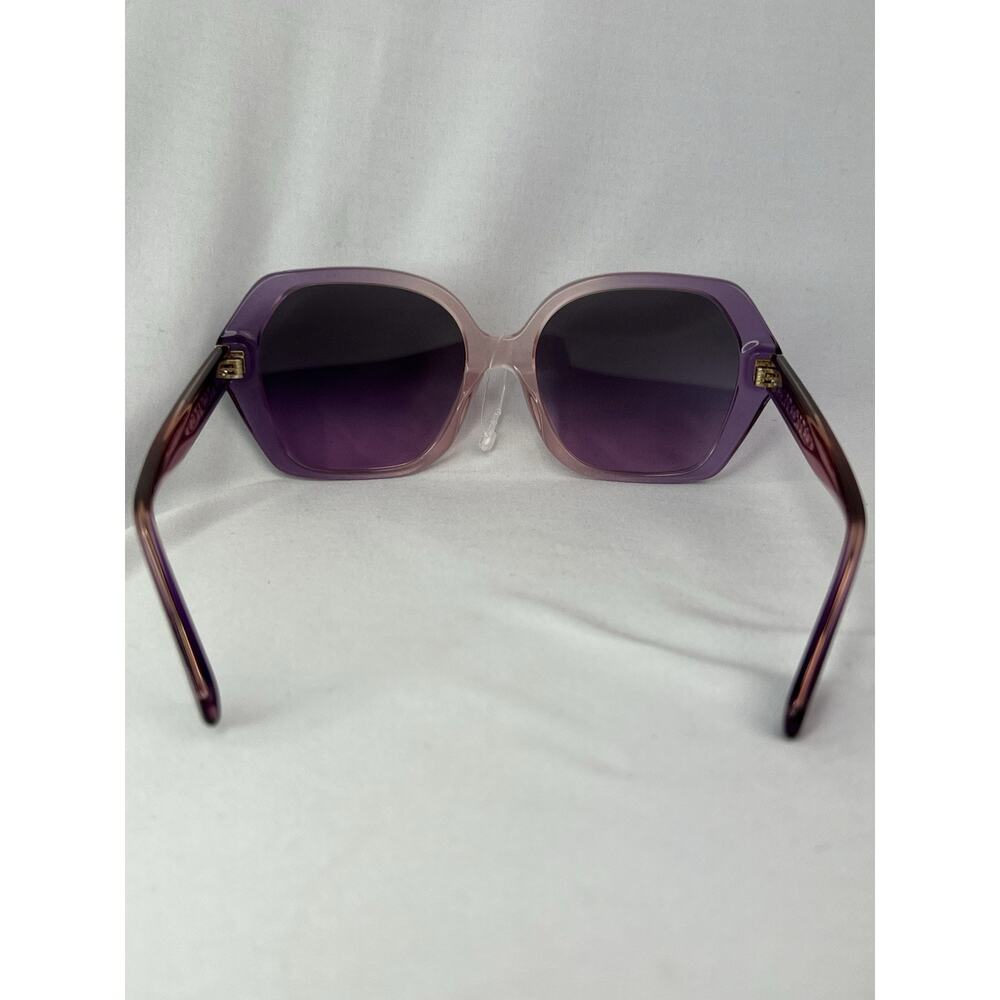 Coach Lucille Square Sunglasses Burgundy Purple Gradient HC8396F CR962 NWT Case - Picture 10 of 12